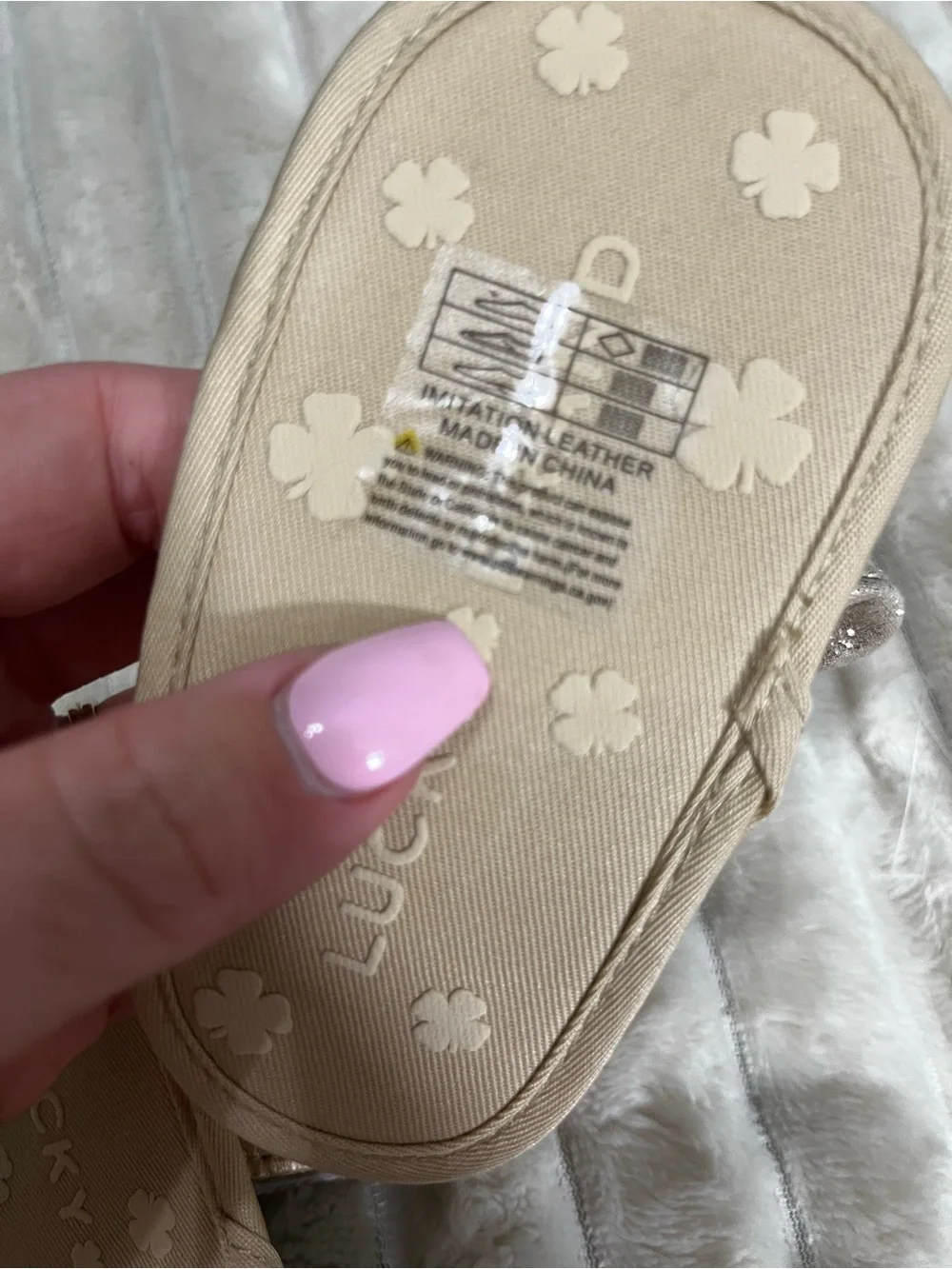 Lucky Brand Girls Metallic Gold Glitter Bow Sandals